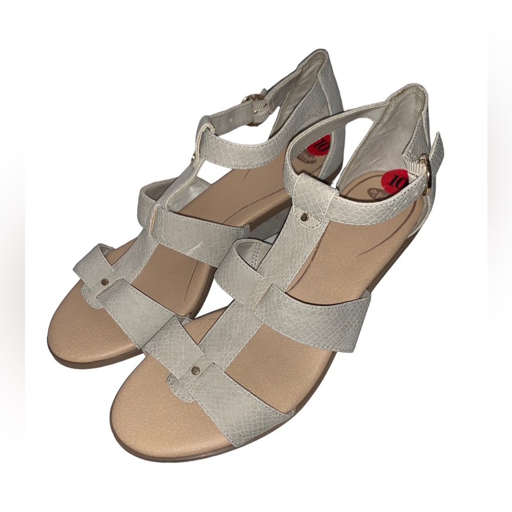 -SOLD-New Dr. Scholl's Women's Genuinely Wedge Sandal Stone color Size 10M - Picture 6 of 10